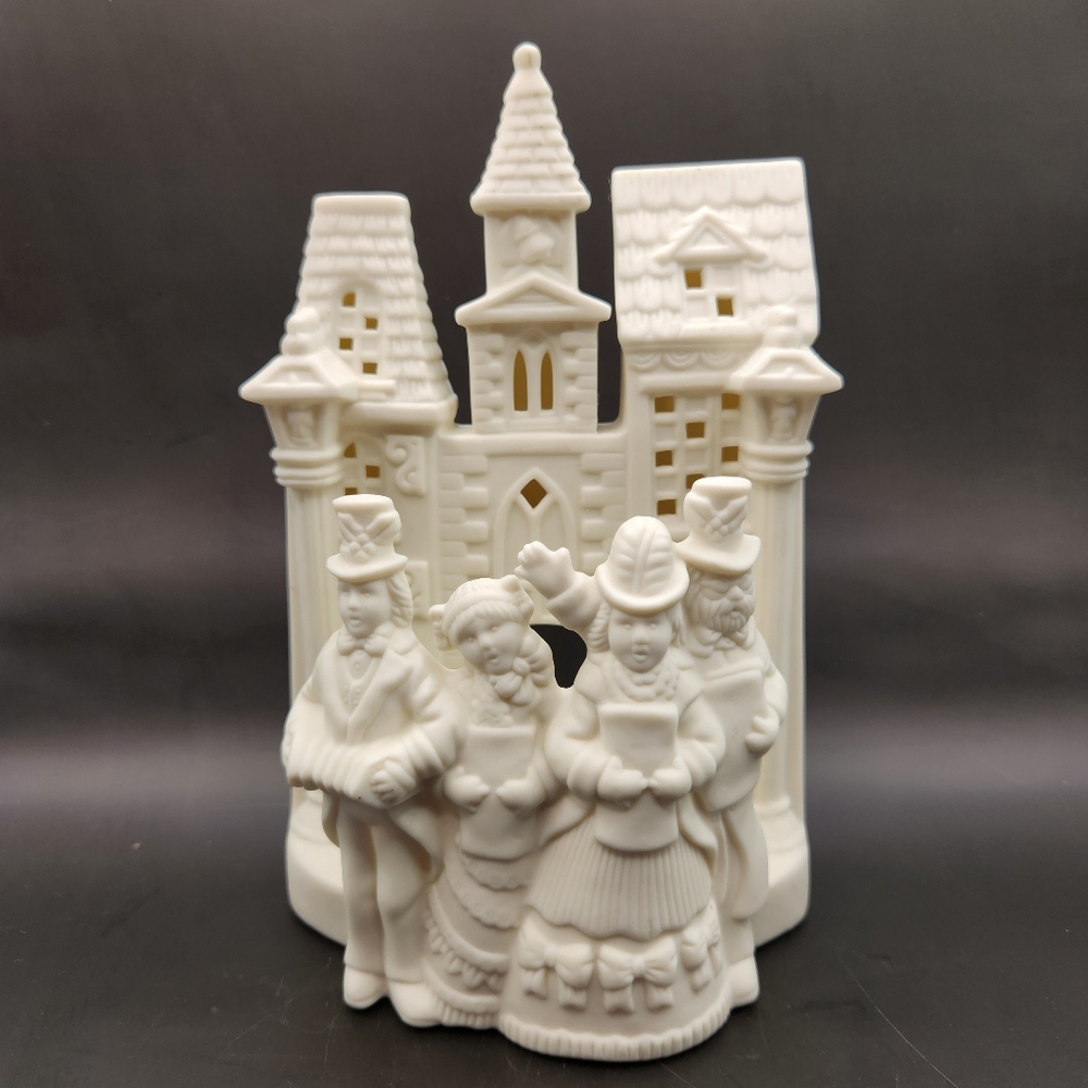 Partylite "Village Carolers" Bisque Porcelain Tea Light